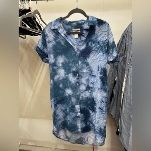 Cynthia Rowley Indigo Linen Shirt